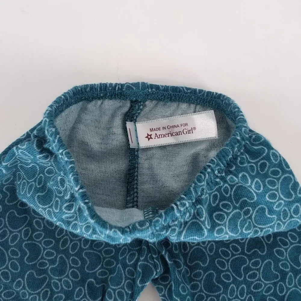 American Girl Doll Retired Blue Two Piece Pomeranian Pajamas Set for 18